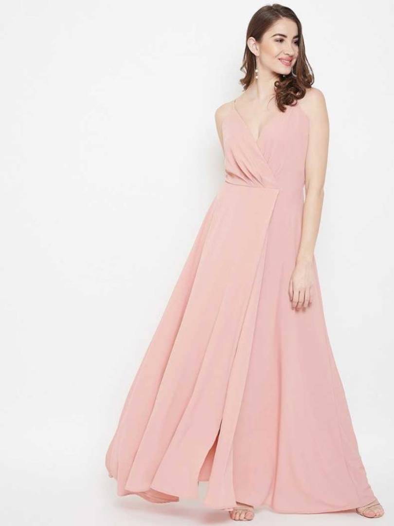 Trendy Attractive Crepe Maxi Dress for Women