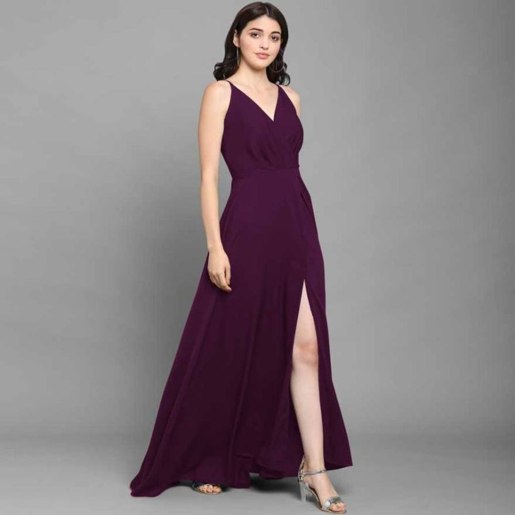 Trendy Attractive Crepe Maxi Dress for Women