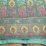 Blue Embroidery And Sequence Work Net And Crepe  Lehenga Choli With Unstitched Blouse