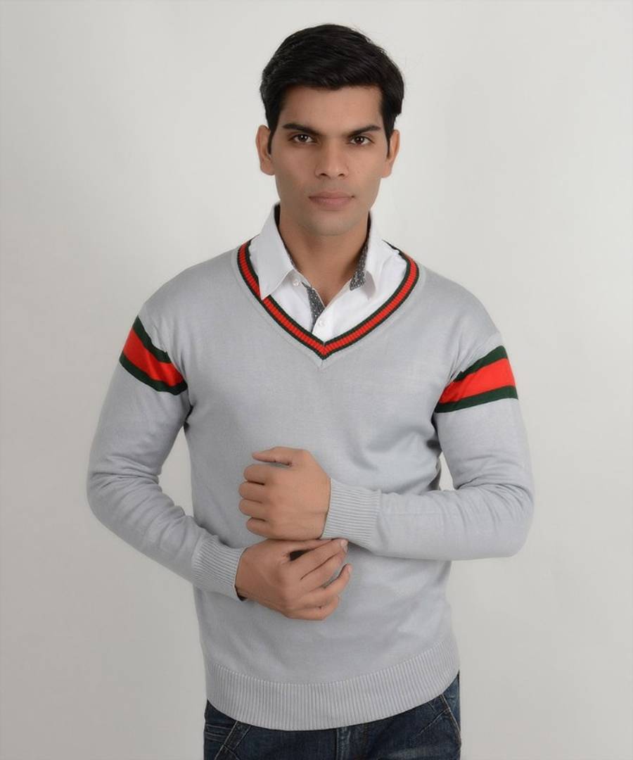 Imported High Quality gray Cotton Sweater For Men
