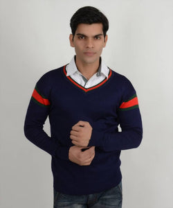 Imported High Quality Blue Cotton Sweater For Men