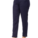Miravan Cotton Solid straight regular fit casual trouser pant For Women's &amp; Girls