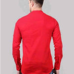 Trendy Cotton Solid Mandarin Chinese Collar Full Sleeves Hip Length Short Kurta For Men