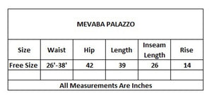 MEVABA Viscose Liva Palazzo | Premium Fabric | Superior Quality (Free Size,Fit-Up to M-XL) Royal Blue