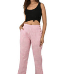 WOMENS COTTON STRIPE PRINTED TROUSER