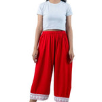 Stylish Red Knee Length Palazzo For Women