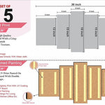 Set Of 5 Seven Running Horses Vastu Framed Wall Painting Scenery For Home Decoration