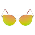 Arzonai Modish Cat-eye Silver-Multicolor Mirrored UV Protection Sunglasses For Women [MA-5555-S7 ]