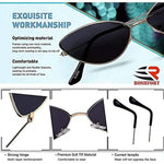 USJONES Imported cat eye metal small frame Full Rim Latest Unisex CatEye Women's UV Protected Cat Eye Goggles