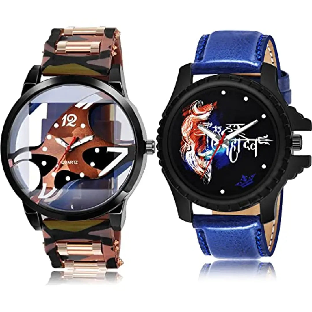 NEUTRON Analogue Sports and Har Har Mahadev Analog Black Color