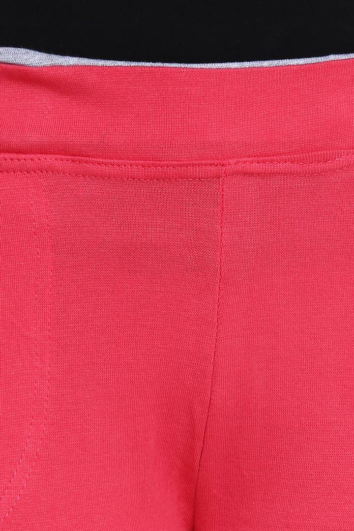 Fashionable Pink Cotton Solid Trouser For Women